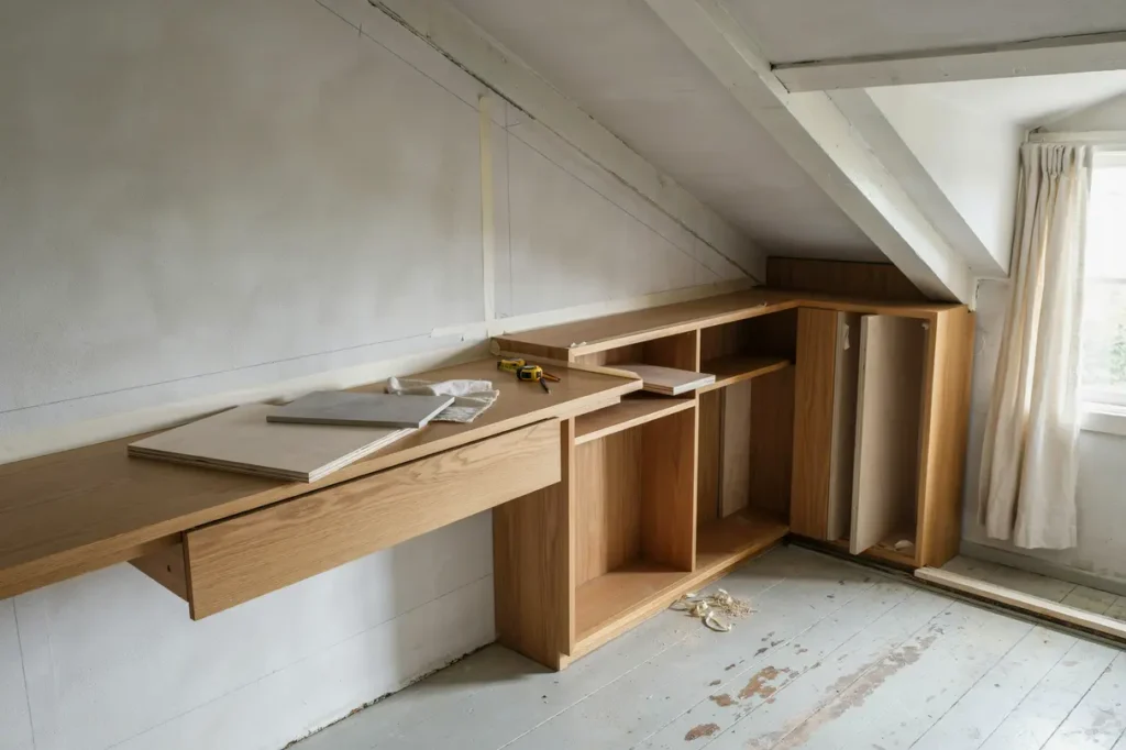 platsbyggda kontorsm bler planering m tt och materialval